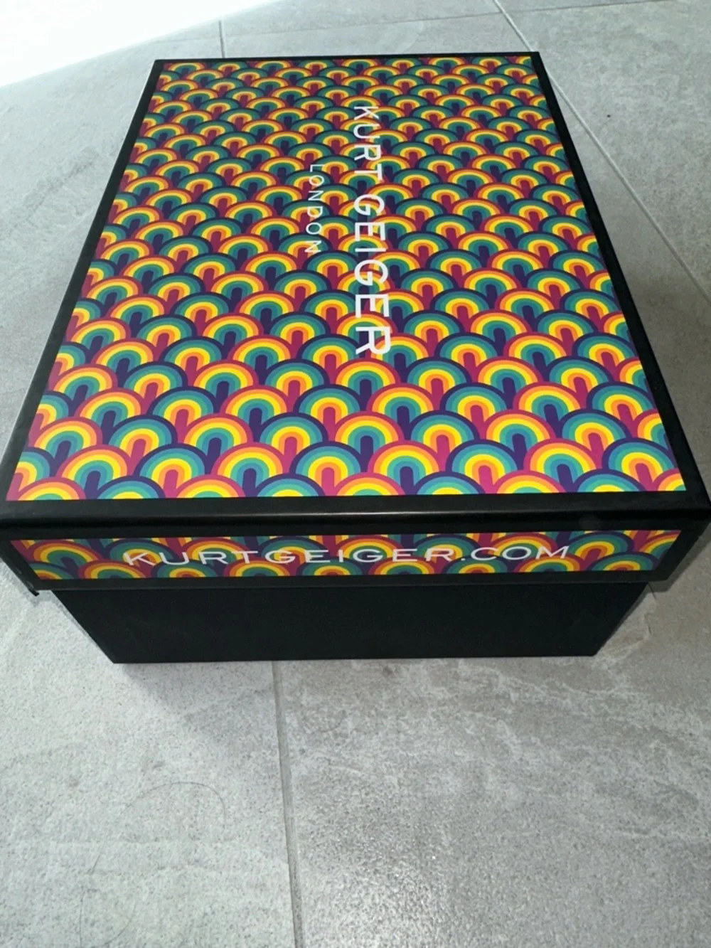 Kurt Geiger Multicolor Rainbow Pattern Decorative Box
